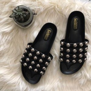 Catharine Malandrino Bubblie Platform Black Slide